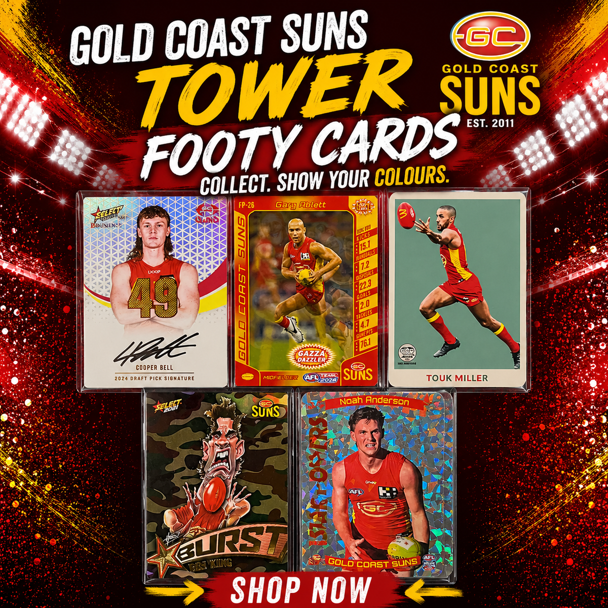 Gold Coast Suns Tower ($12 per card)