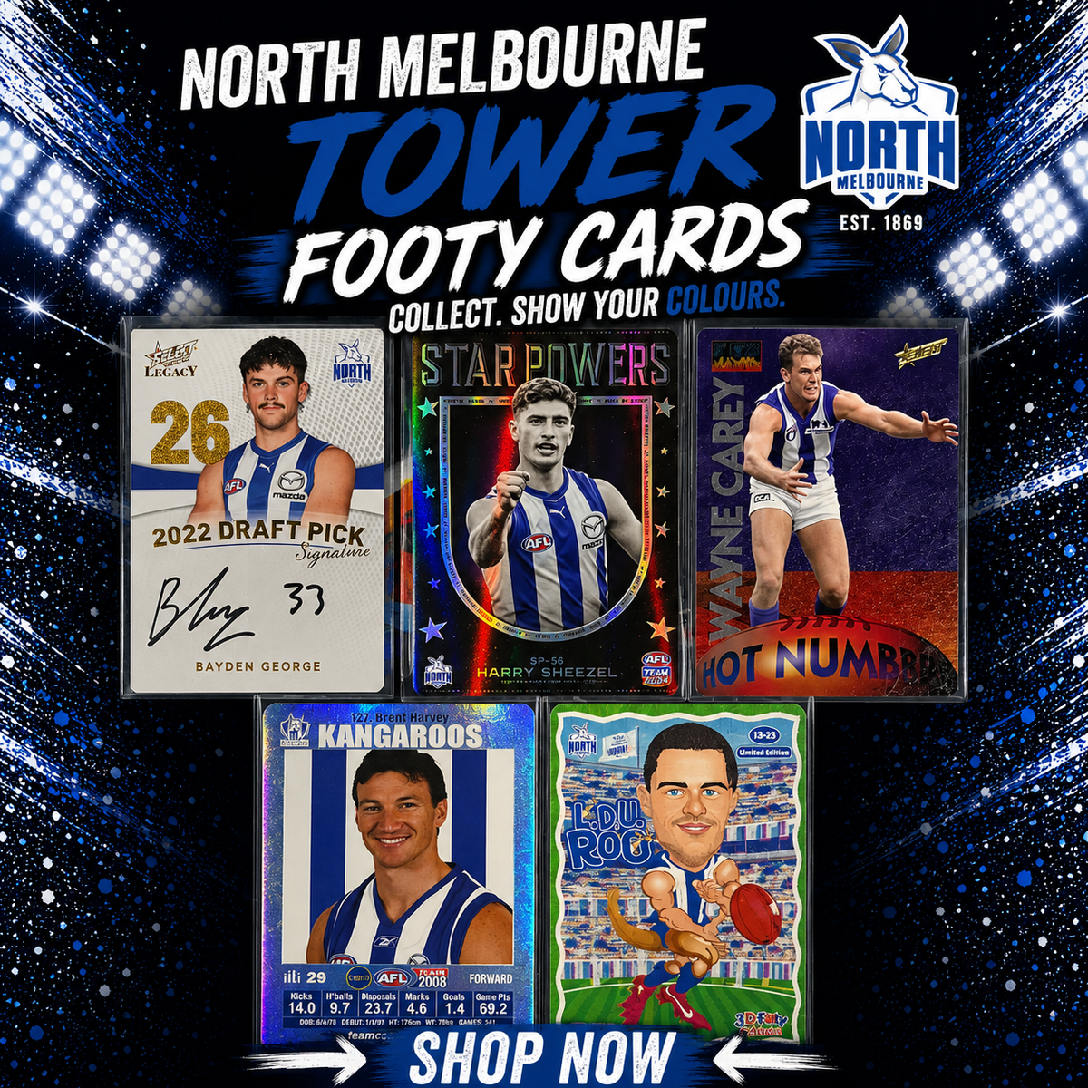 North Melbourne Kangaroos Tower ($12 per card)